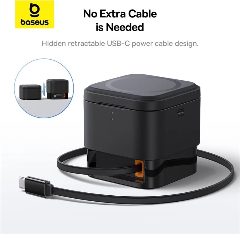 Karikues wireless Baseus BS-W531, MagSafe/Qi, USB-C, 20W, i zi