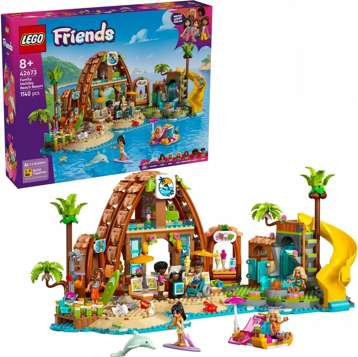 Set LEGO Friends 42673 Family Vacation at the Beach, 1140 pjesë