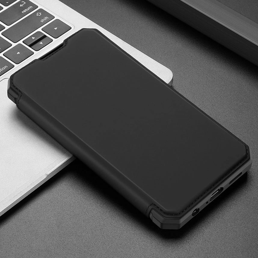 Mbështjellës Dux Ducis Skin X për Samsung Galaxy A72, me kapak, i zi