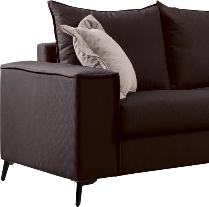 Set divanësh Verona 2 copë, ngjyrë gri e errët me jastëkë ngjyrë bezhë