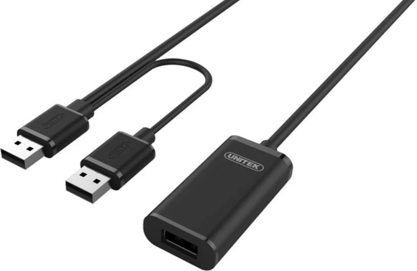 Kabllo zgjatuese aktive USB 2.0 Unitek Y-278, 10m, e zezë