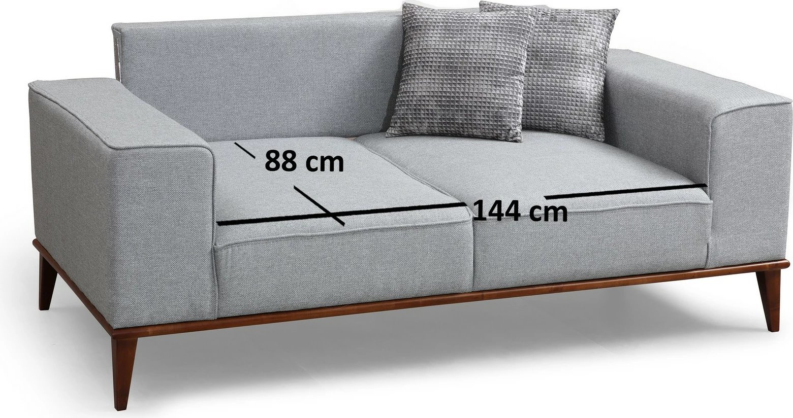 Divan-krevat dy vendësh Montana, ngjyrë gri