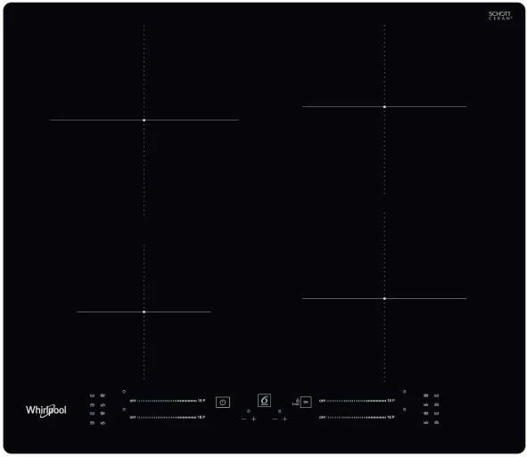 Pllakë me induksion Whirlpool WSS4060BF, 4 zona, Touch, E zezë
