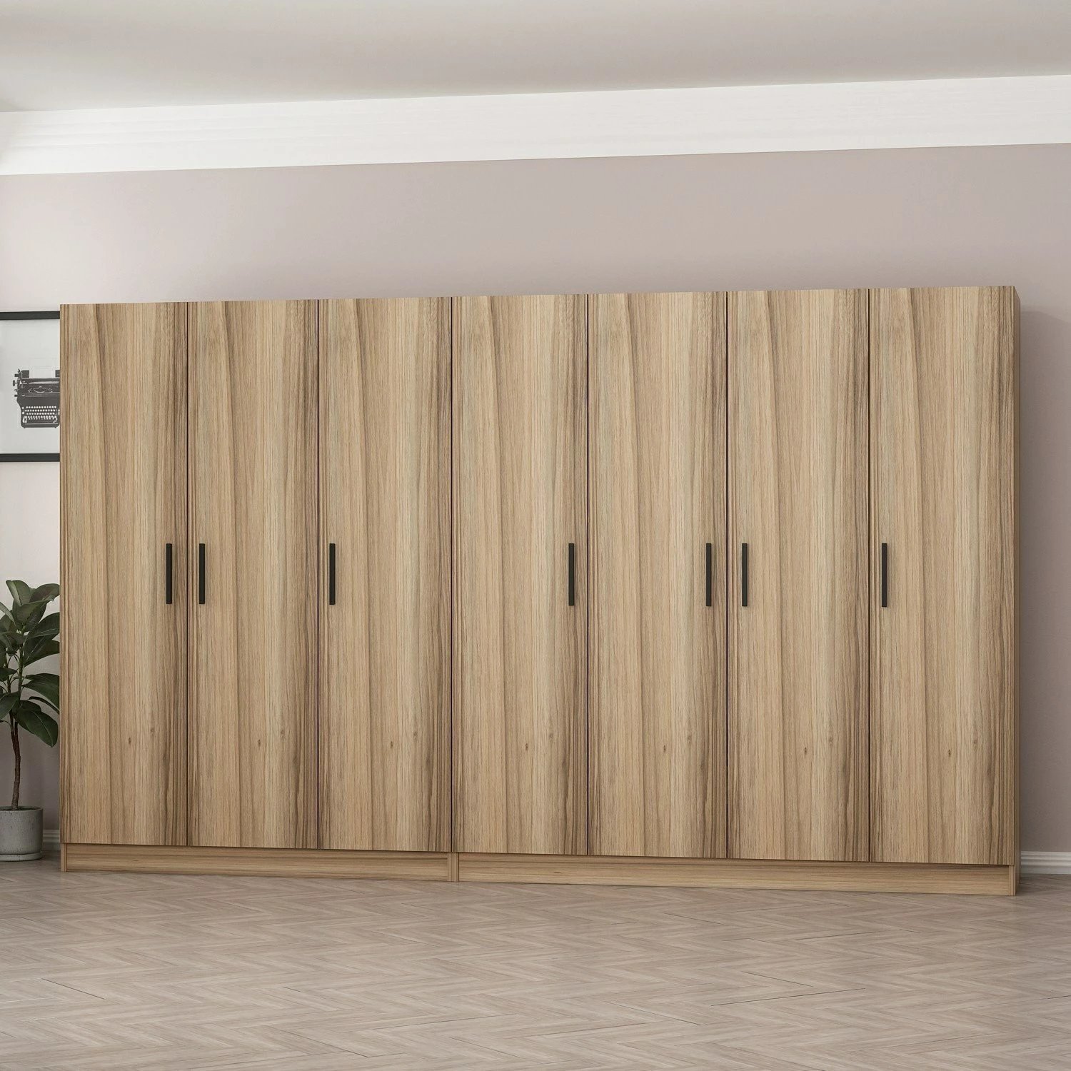 Dollap garderobe Skye Decor, ngjyrë dore, 7633