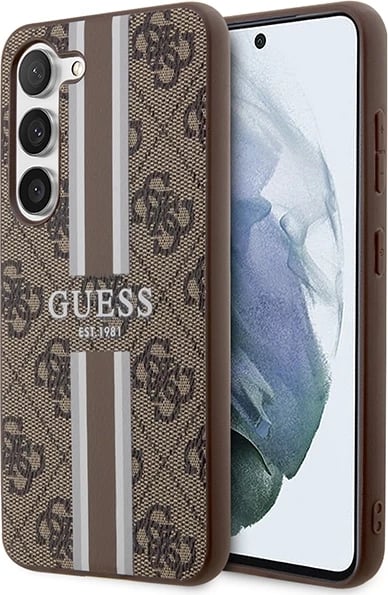 Mbështjellës Guess 4G Printed Stripe për Samsung Galaxy S23 S911, Kafe Mbështjellës Guess 4G Printed Stripe për Samsung Galaxy S23 S911, Kafe