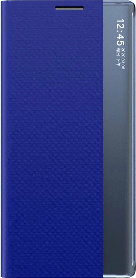 Mbështjellës Hurtel për Samsung Galaxy A03s, me kapak dhe qëndrim, Kaltër