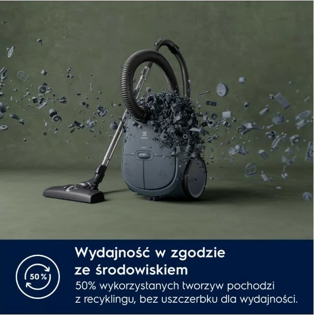 Fshesë me korent me thes, Electrolux, EB61C2DBP, 850 W, kapacitet thesi 3.2 L, filtrimi HEPA, rreze 12 m, S-bag, blu marinë