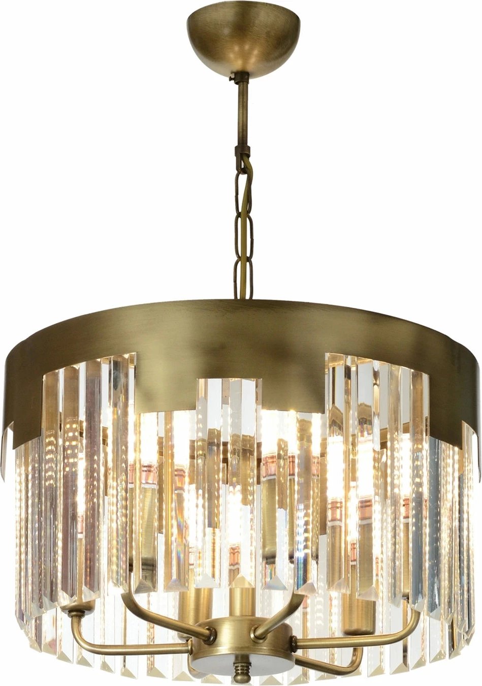 Llambë tavani Opviq, AV-65225-E40, ngjyrë vintage, kristale, 60x40cm