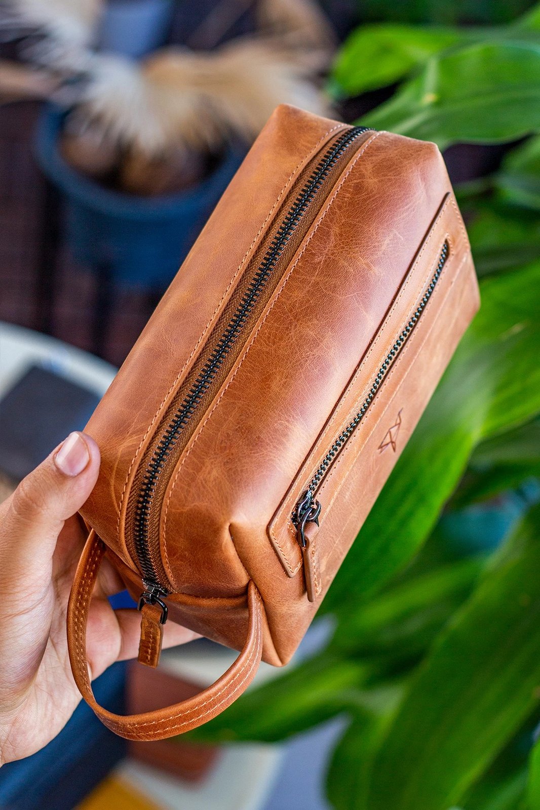 Çantë dore Zoozie Bags, Boston Crazy, ngjyrë tan