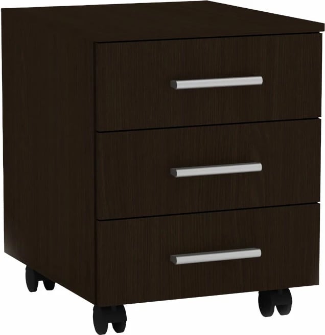 Komodinë me rrota Luke ngjyrë wenge 40x48.5x53.5cm