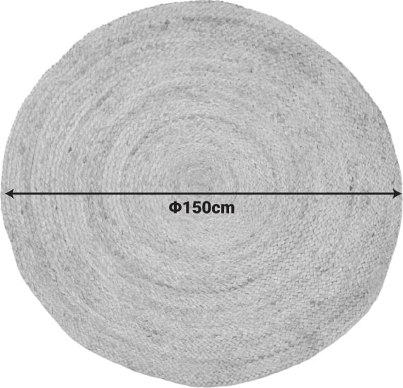 Qilim Solon, bezhë, jute natyrale, D150x1cm