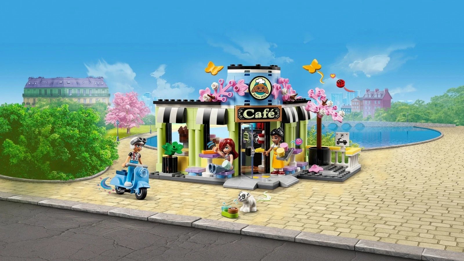 Set LEGO Friends Heartlake Cafe 42618, 426 pjesë, me mini-dollë dhe skuter, plastikë