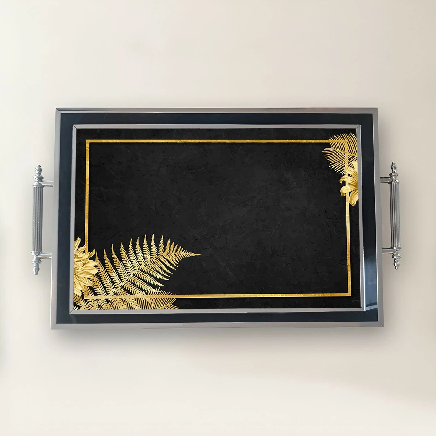 Tabaka xhami, shumëngjyrëshe, Aberto Design, TPG9773, 50x29x3.5 cm Tabaka xhami, shumëngjyrëshe, Aberto Design, TPG9773, 50x29x3.5 cm