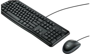 Set tastierë dhe Maus, Logitech, Desktop MK120, USB me kabllo, layout US, e zezë