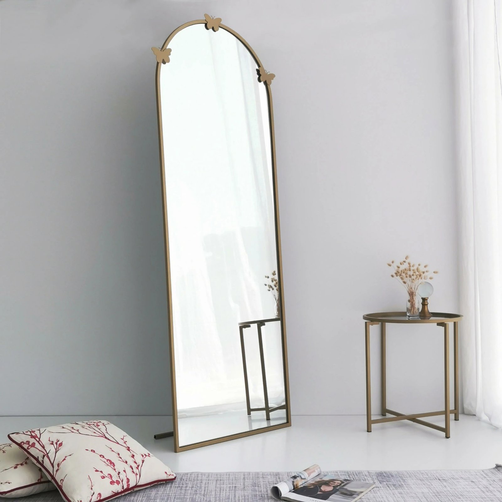 Pasqyrë e gjatë Cheval, ngjyrë ari mat, Hanah Home, Portal A903