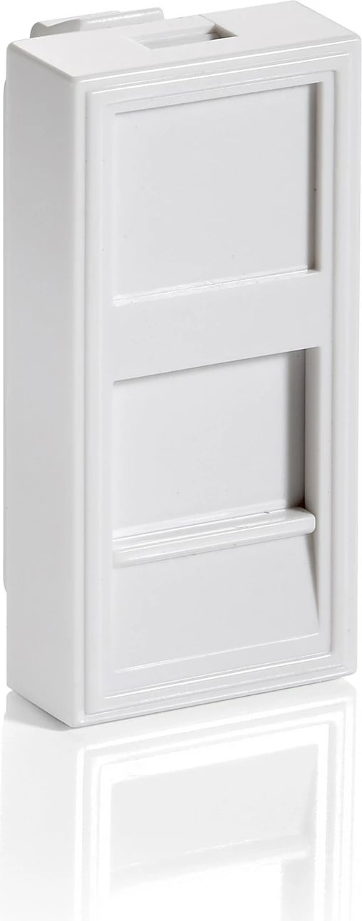 Insert modular francez Equip, 1-port, plastikë, i bardhë