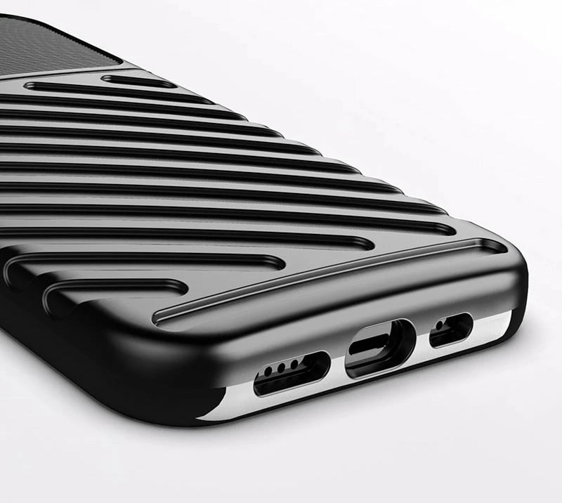 Mbështjellës Hurtel Thunder Case për iPhone 13 mini, TPU, i zi