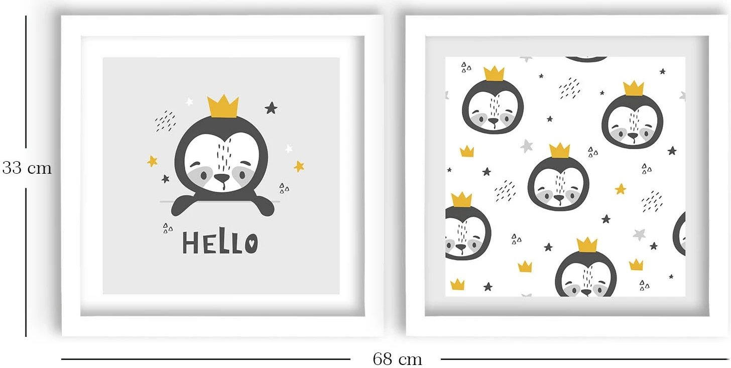 Pikturë dekorative me kornizë MDF (2 copë), Wallity, 2P3333BCT-017