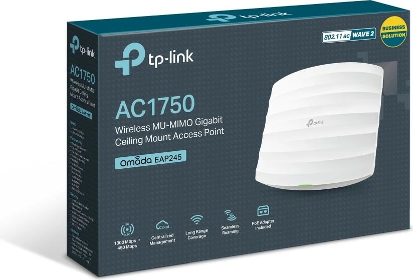 Access Point TP-Link Omada AC1750 Wireless MU-MIMO, 1750 Mbit/s, Bardhë