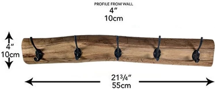 Varëse muri Nextdeco Tribeca, dru teak, 55x10x10cm