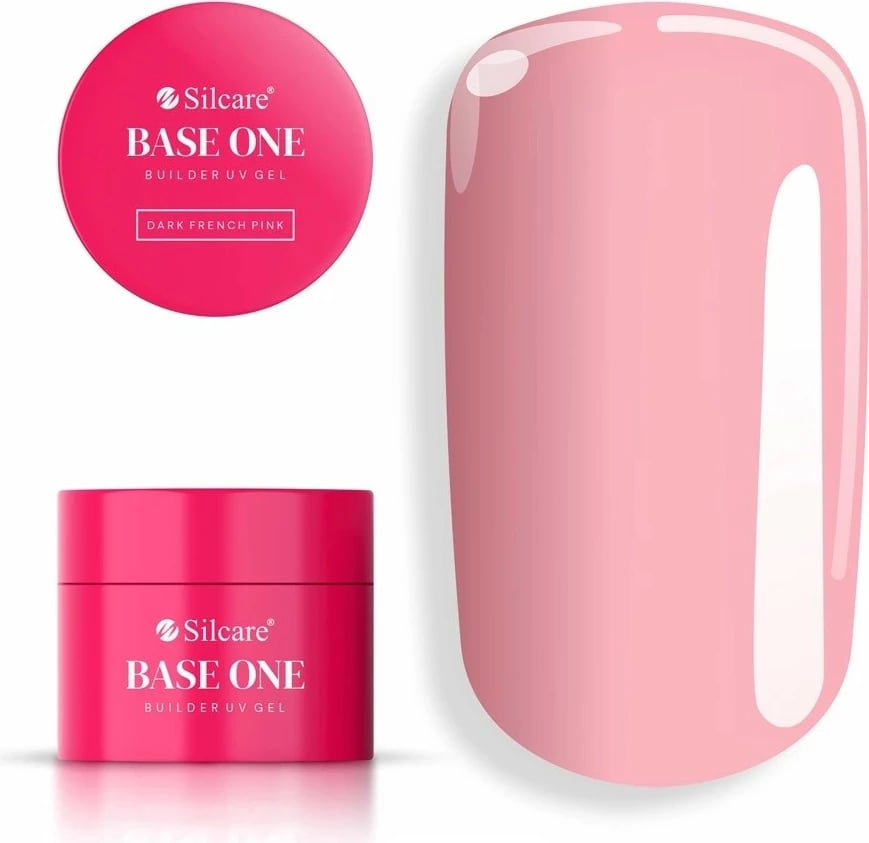 Xhel ndërtues për thonj Silcare Base One Dark French Pink për femra, 50g