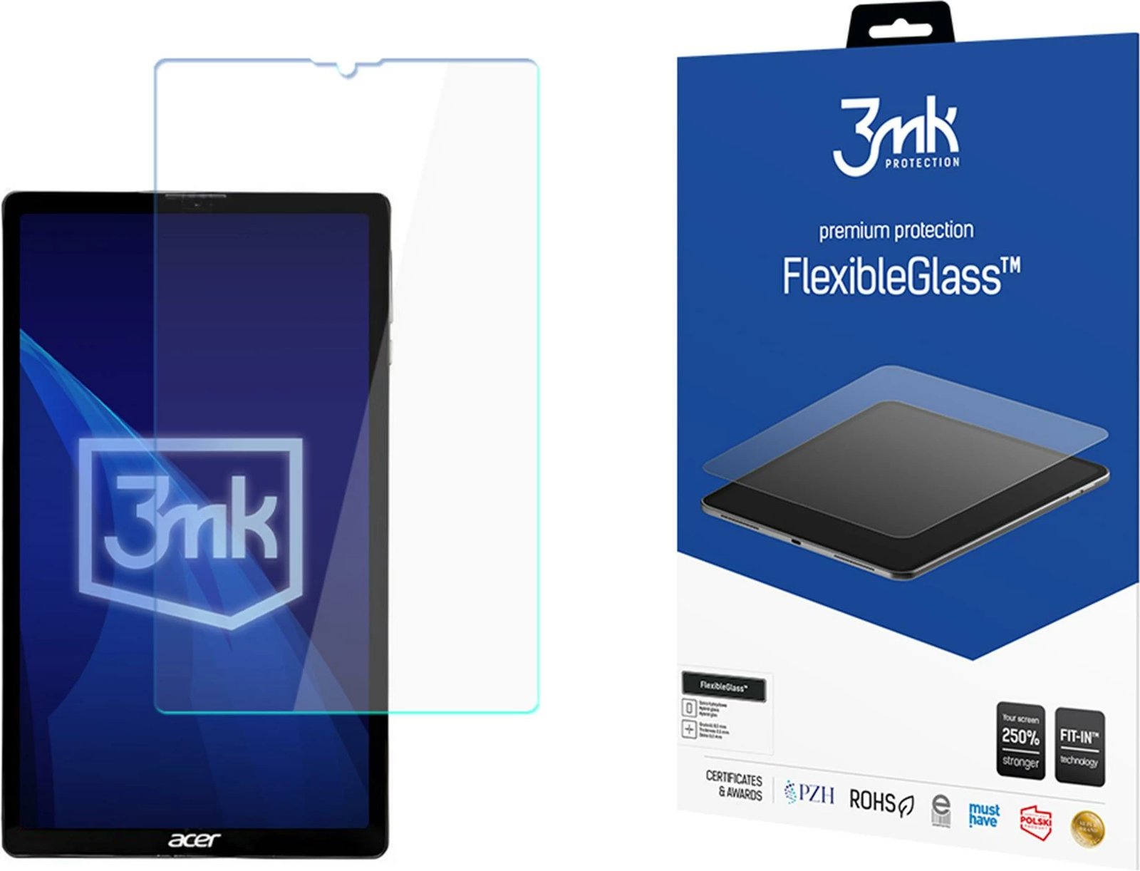 Mbrojtës ekrani hibrid 3mk FlexibleGlass për Acer Iconia iM9-12M, deri 11 inç