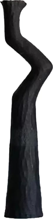 Vazo Emplir, polirezine, ngjyrë e zezë mat, 9x6x24cm