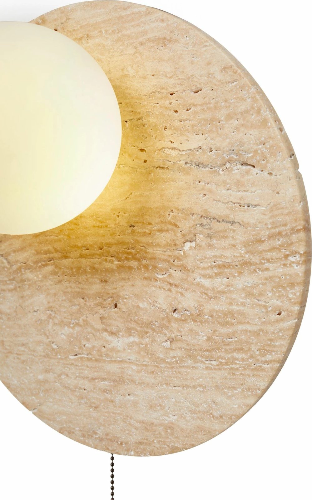 Llambë muri Opviq, Tor-Look-B, travertin, ngjyrë bezhë dhe e bardhë