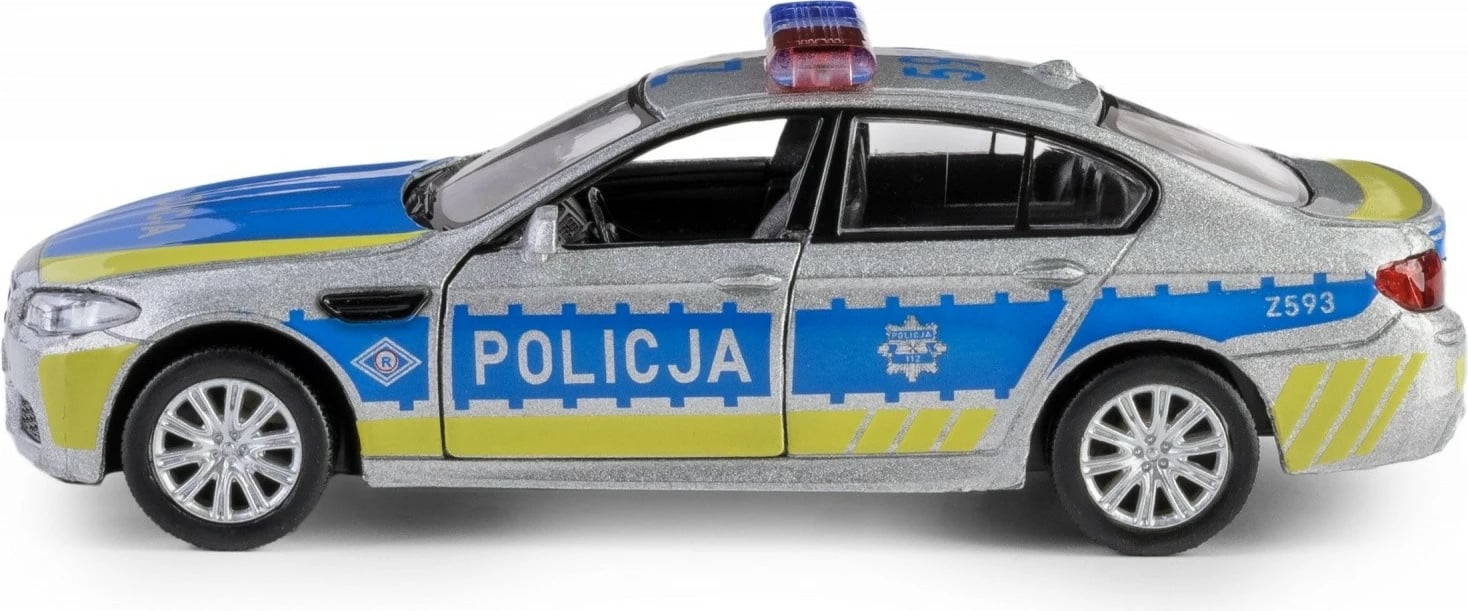 Makine lodër policie Daffi BMW M5, 1:43, metal/plastik, argjendtë