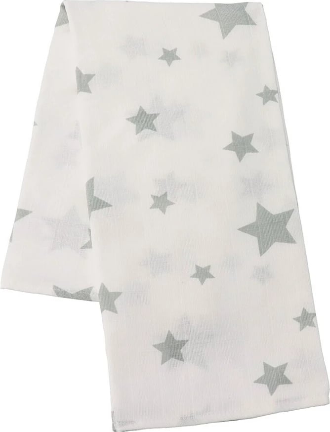 Pelenë pëlhure pambuku, New Baby, Softy, 70 x 70 cm, gri dhe e bardhë, set 4 copë