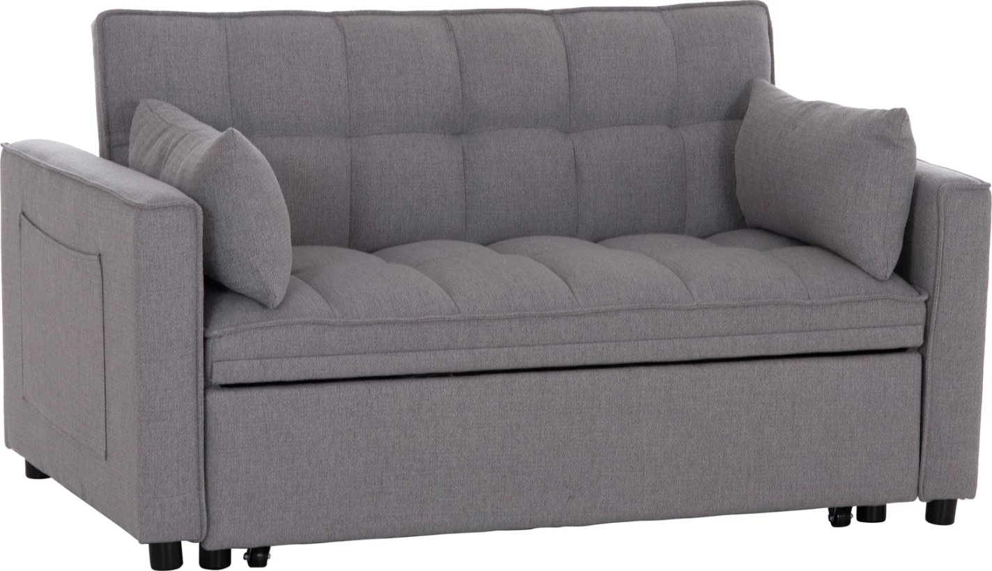 Krevat divan dy ulëshe BORG, material gri, FH3289.11, 142x94x78cm