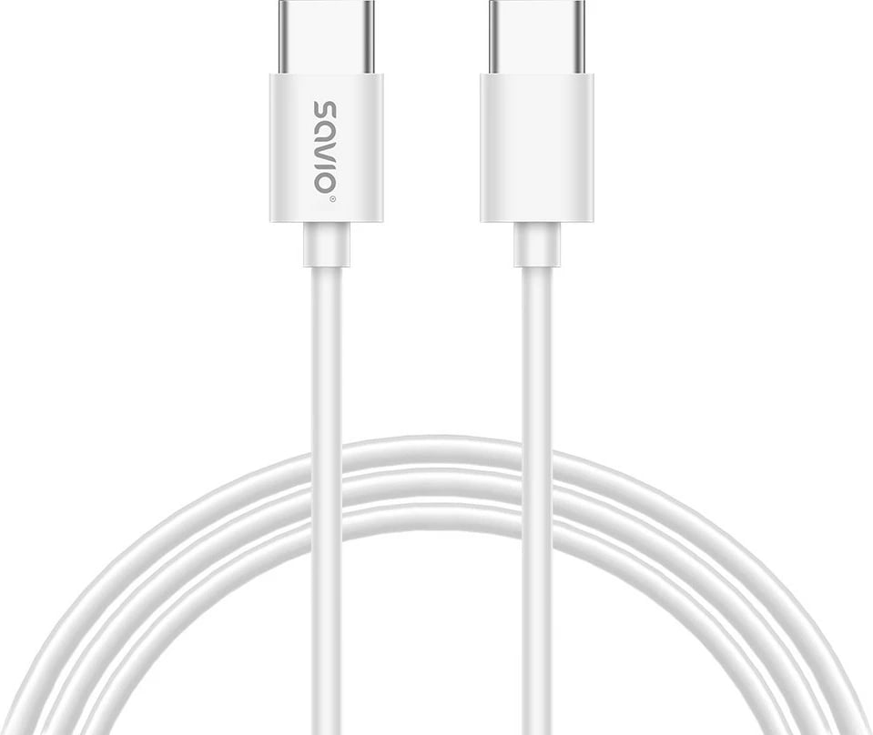 Karikues muri Savio LA-10 me kabllo USB-C 30W, Bardhë