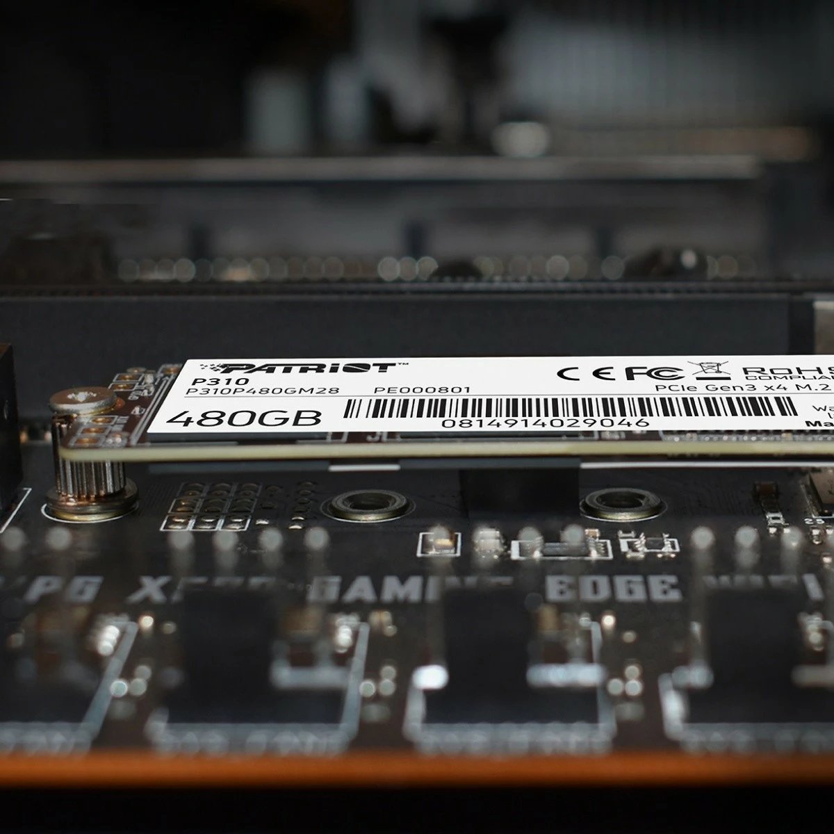 SSD Patriot P310, 480GB, M.2 2280, PCIe Gen3 x4, NVMe