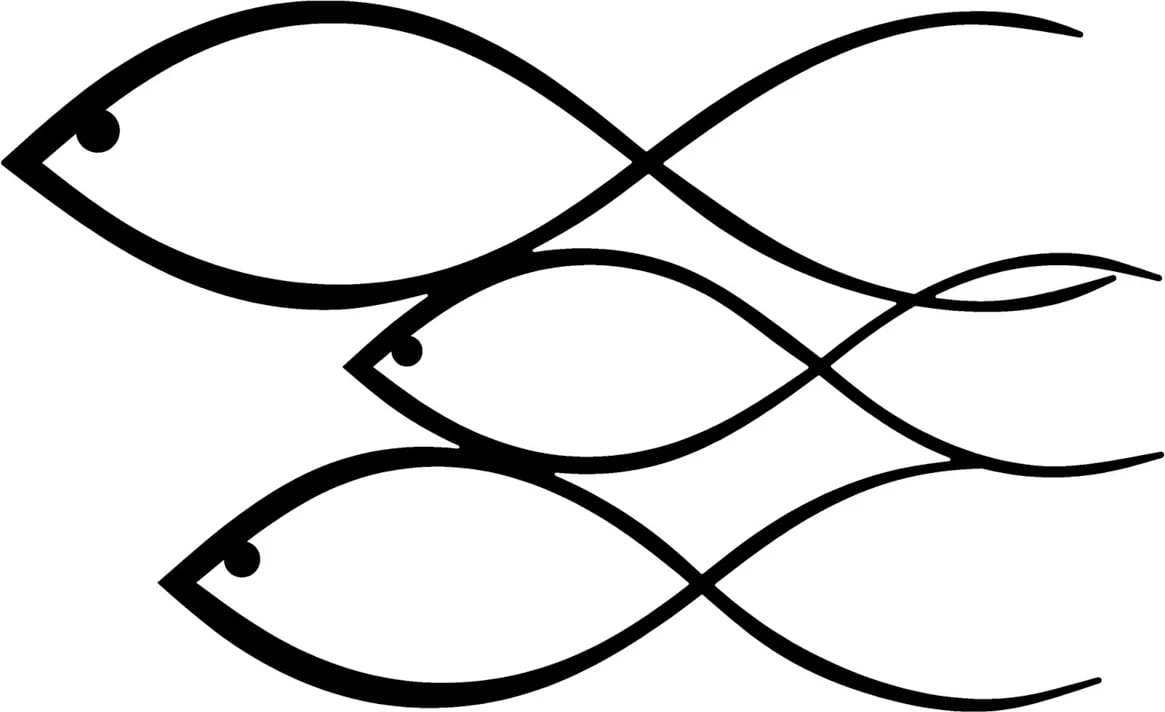 Aksesor dekorativ metalik për mur Wallity, peshq, ngjyrë e zezë