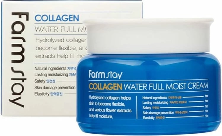 Krem fytyre hidratues FarmStay Collagen Water Full Moist Cream për femra 100g