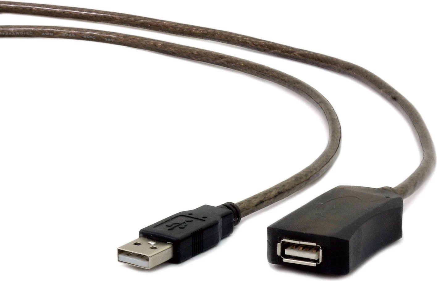 Kabllo USB Gembird USB A/USB A M/F, USB 2.0, 10m, e zezë