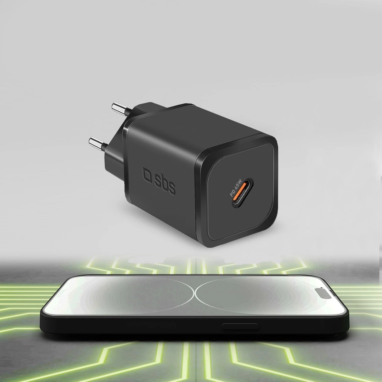 Karikues muri SBS TETRGAN1C45W, 45W, GaN, USB-C, Power Delivery, i zi