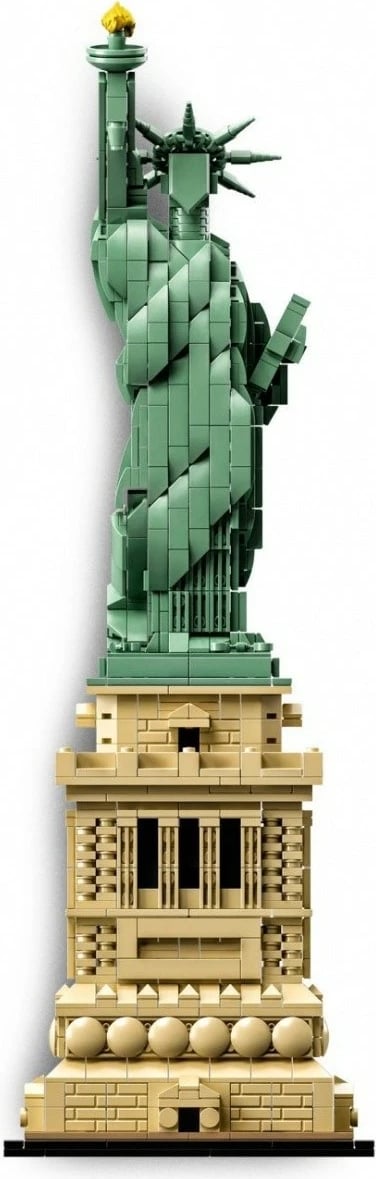 Set ndërtimi LEGO Architecture 21042 Statue of Liberty, 1685 pjesë, sand-green/bezhë