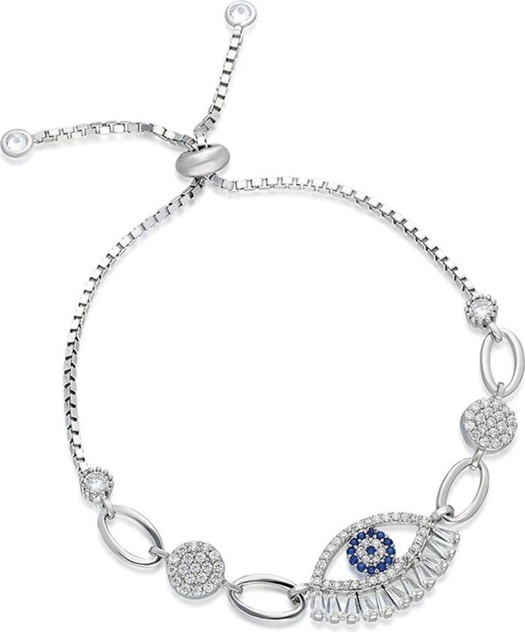 Byzylyk argjendi Jumeon, TRDYL432, argjend, bardhë, kaltër e errët