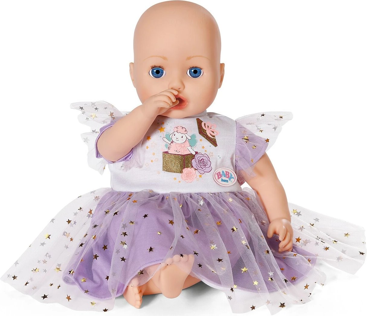 Fustan tutu për kukull, Baby Born, 838754-116725, për kukulla 43 cm, vjollcë