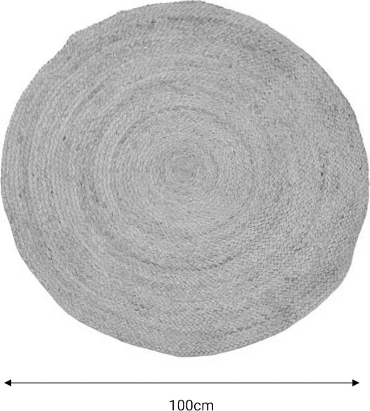 Qilim Solon Inart, ngjyrë bezhë, jute, 100x100x1cm