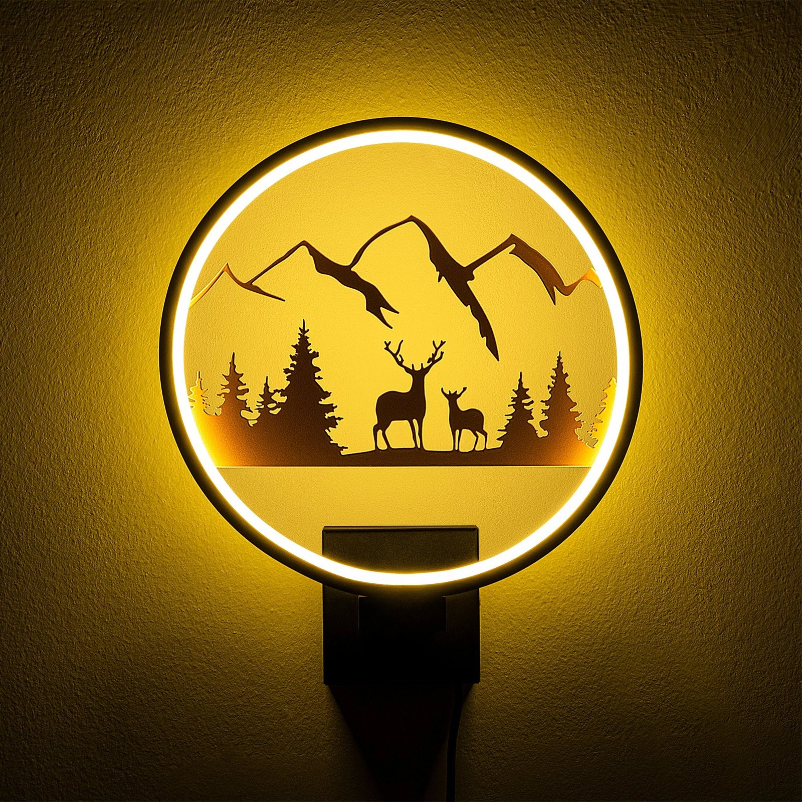 Llambë muri Opviq, XMAS17, ngjyrë e zezë dhe bakri