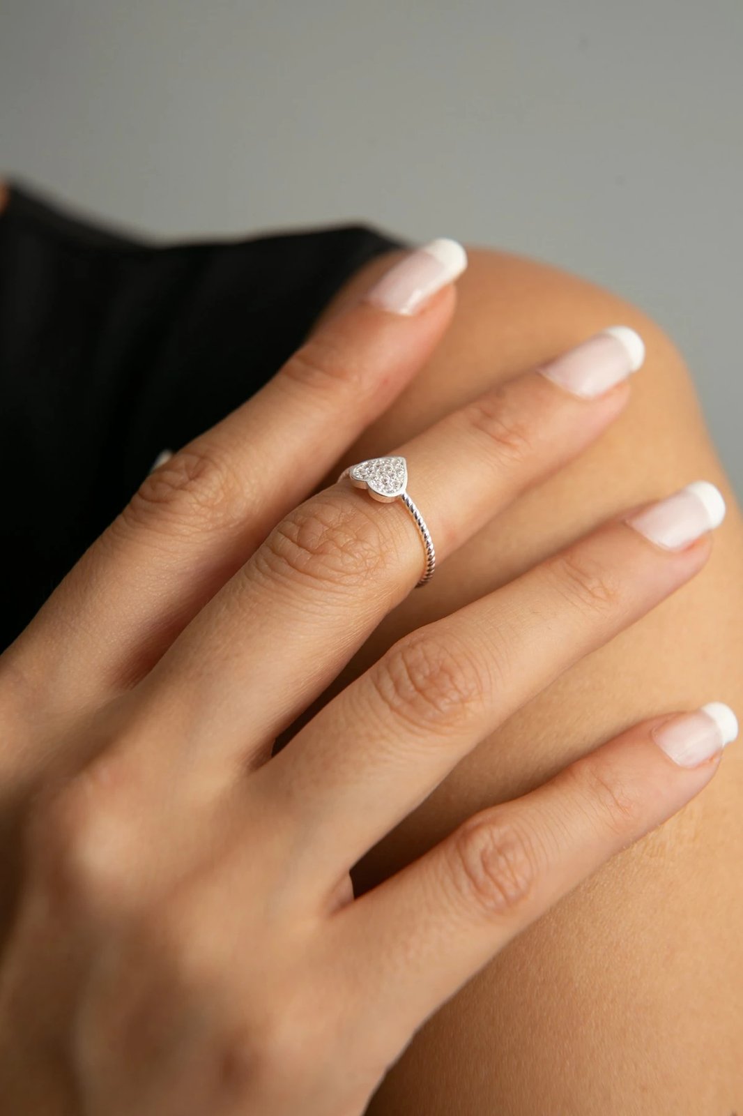 Unazë argjendi Elika Silver, e rregullueshme, me zirkon, FA182295