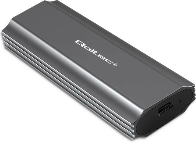 Kasë Qoltec NV2271 për SSD M.2, NVMe/SATA, USB-C, 2TB, Gri