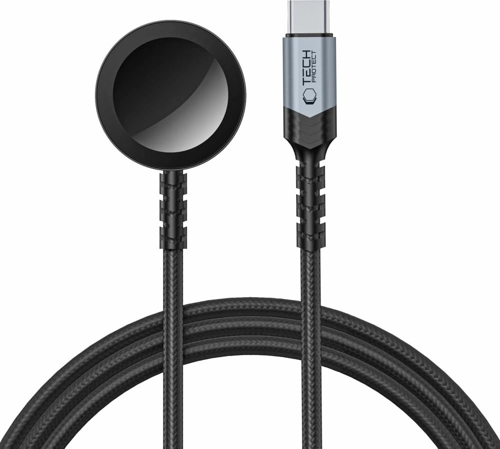 Karikues magnetik Tech-Protect MC01 UltraBoost me kabllo USB-C 120 cm, zi