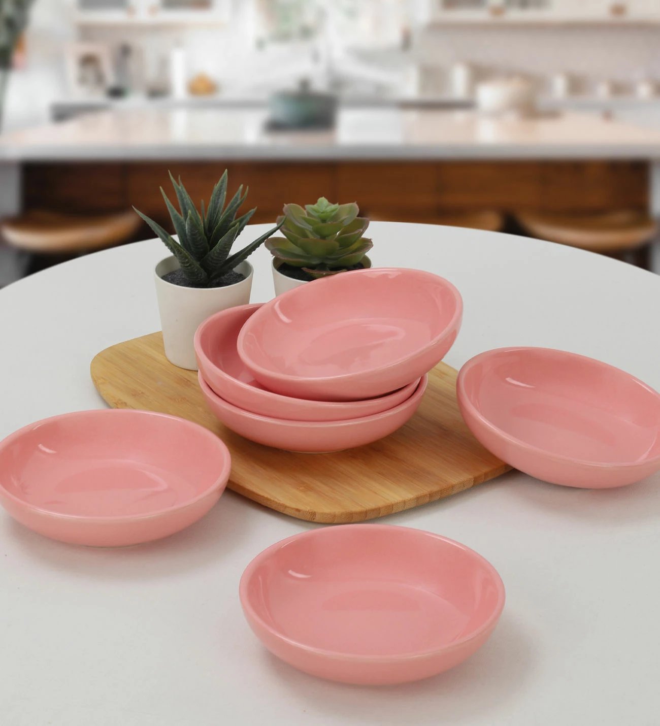 Set tasash për salcë, qeramike, rozë, Hermia Concept, 6 copë, ST489006F550A000000MAYD100