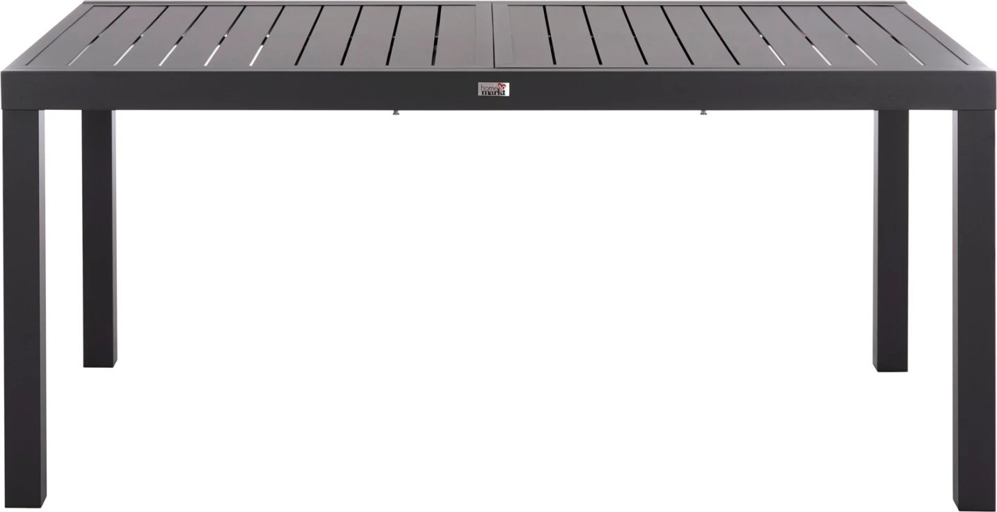 Tavolinë ngrënieje e zgjatshme KRUM, alumin, ngjyrë gri e errët, FH6277.03, 160-240x90x73cm