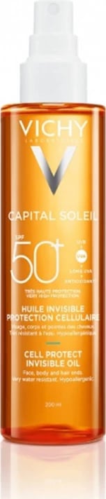 Vaj për mbrojtje nga dielli Vichy Capital Soleil Oil Cell Protect SPF 50, 200ml