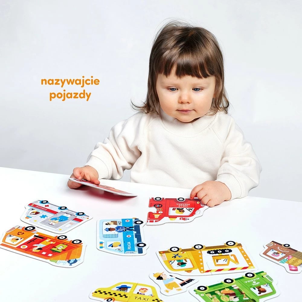Puzzle për çifte CzuCzu Pair Puzzle - Cars, 16 pjesë, për fëmijë, shumëngjyrëshe