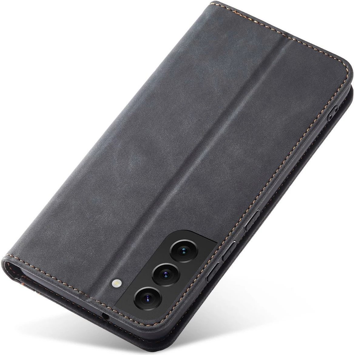 Mbështjellës Hurtel Magnet Fancy Case për Samsung Galaxy S23+, me kapak, portofol dhe qëndrim, e zezë